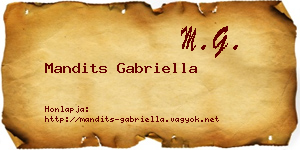 Mandits Gabriella névjegykártya